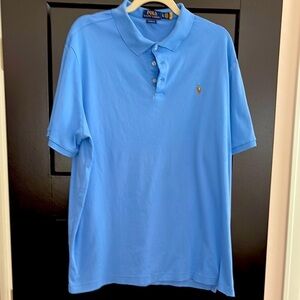Men’s Short Sleeve Polo by Ralph Lauren Classic Fit Blue Polo Shirt. Size XL